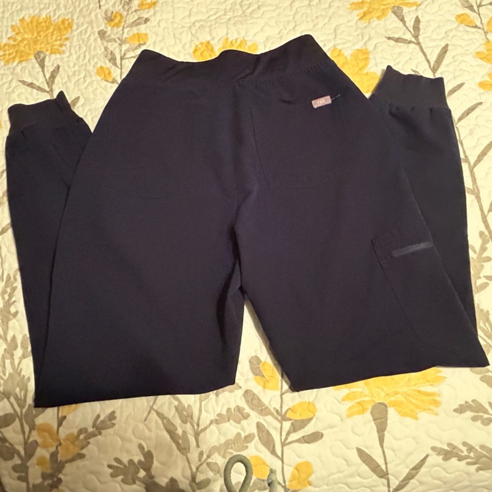 Figs Zamora high waisted jogger navy scrub pants S